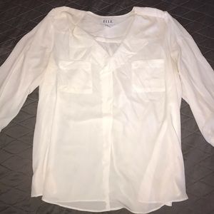 Scallop Blouse with Pockets